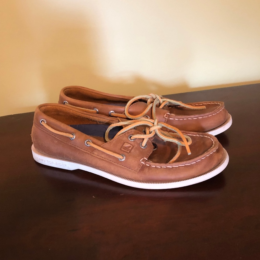 Mens Sperry Topsider Leather Boat Shoes 8.5m
